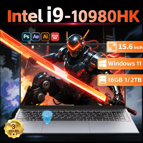 2026 Windows 11 Intel Core i9-10980HK Notebook 15.6 inch Laptop Fingerprint UnIock i9 16GB RAM 1TB 2TB SSD Office Gaming Laptops