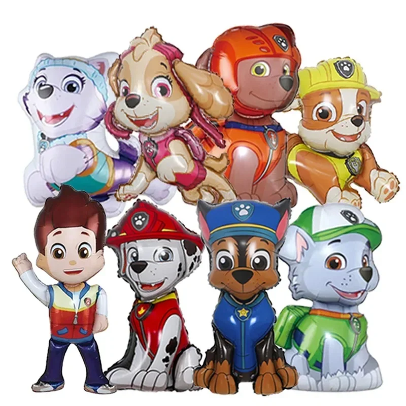 8 stücke Neue Cartoon PAW Patrol Geburtstag Dekoration Lieferungen Ballon Set mit Chase Marshall Skye Folie Ball für kinder Party