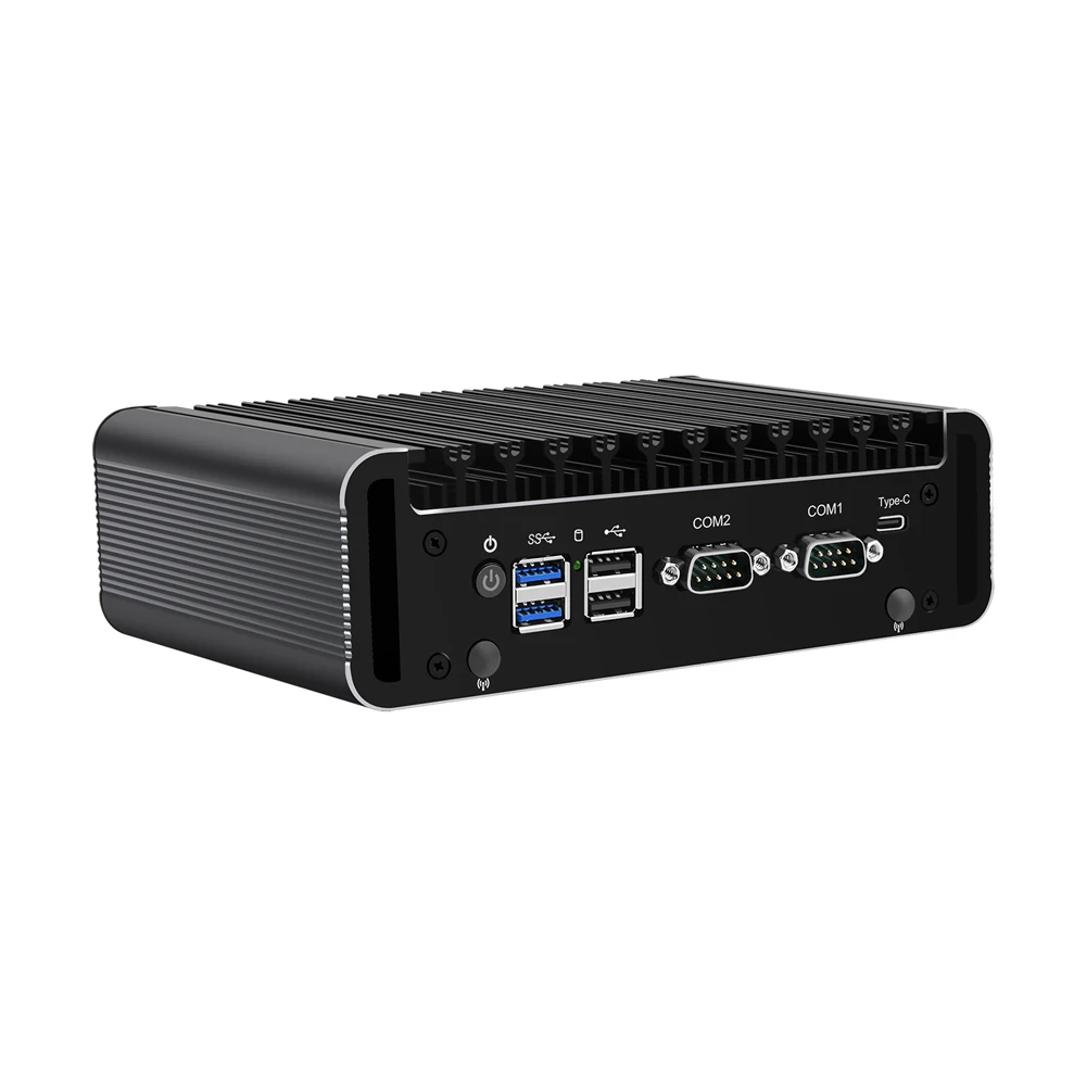 HUNSN Micro Firewall Appliance,Mini PC,pFsense Plus,J6412 J6413,Mikrotik,RJ27,OPNsense,VPN,Router PC,AES-NI,5LAN,2COM,Type-C,HD