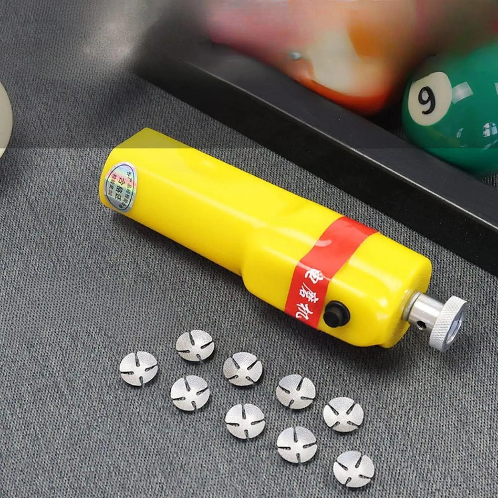 Alat Pembentuk Ujung Tongkat Biliar Elektrik Otomatis, Mesin Penggiling Ujung Kecil, Alat Perbaikan Ujung Tongkat Biliar yang Mudah Digunakan, Set Lengkap