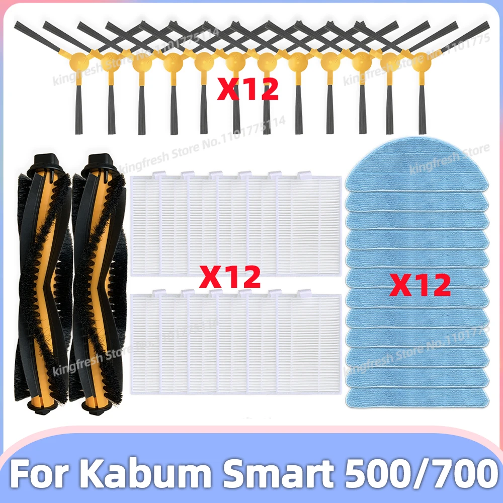 Fit For Kabum Smart 500 / 700 KBSF003 Replacement Parts Main Roller Side Brush Hepa Filter Mop Cloth