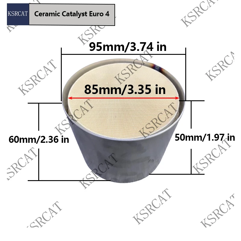 

Универсальный керамический каталитический нейтрализатор 1 шт. 95x60 мм с высоким расходом и средней секцией выхлопа для автомобилей