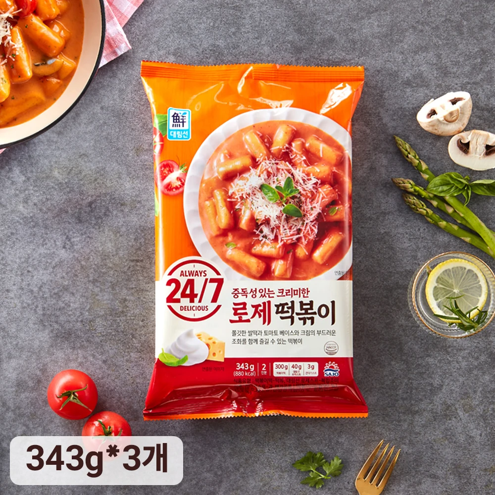 [Sjo Official Shop] Rosee Tteokbokki 343G * 3 pieces