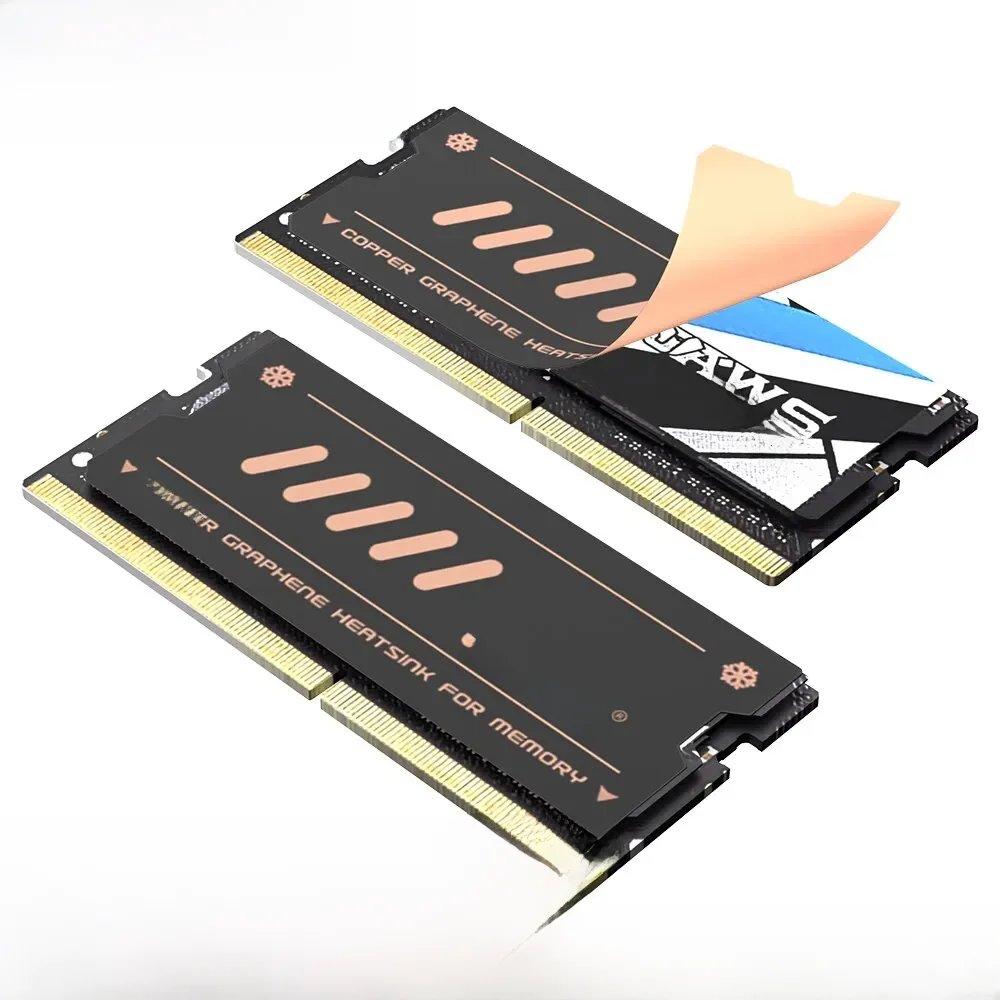 Guitar YI-Dissipateur thermique en graphène pour ordinateur portable, RAM, refroidisseur de feuille de cuivre, carte mémoire, religions pour DDR5, DDR4, DDR3, DDR2, 2 paquets