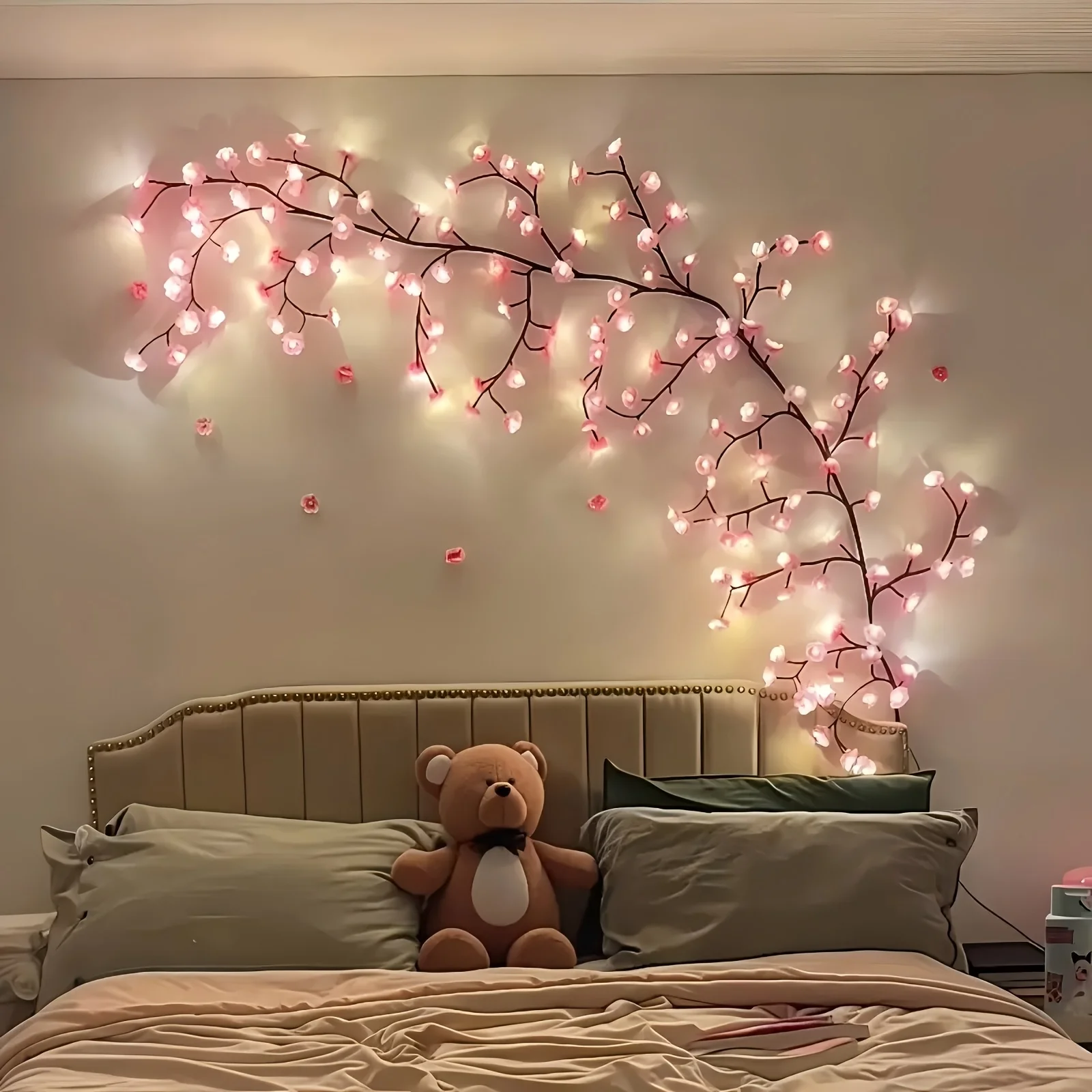 96LED cherry blossom tree light, DIY simulated cherry blossom bedroom decoration light, suitable for parties, restaurants, dance