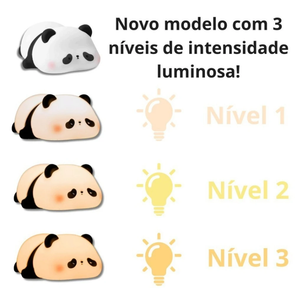 USB recarregável LED Night Lights para crianças, ovelhas fofas, Panda, coelho, lâmpada de silicone, decoração de cabeceira