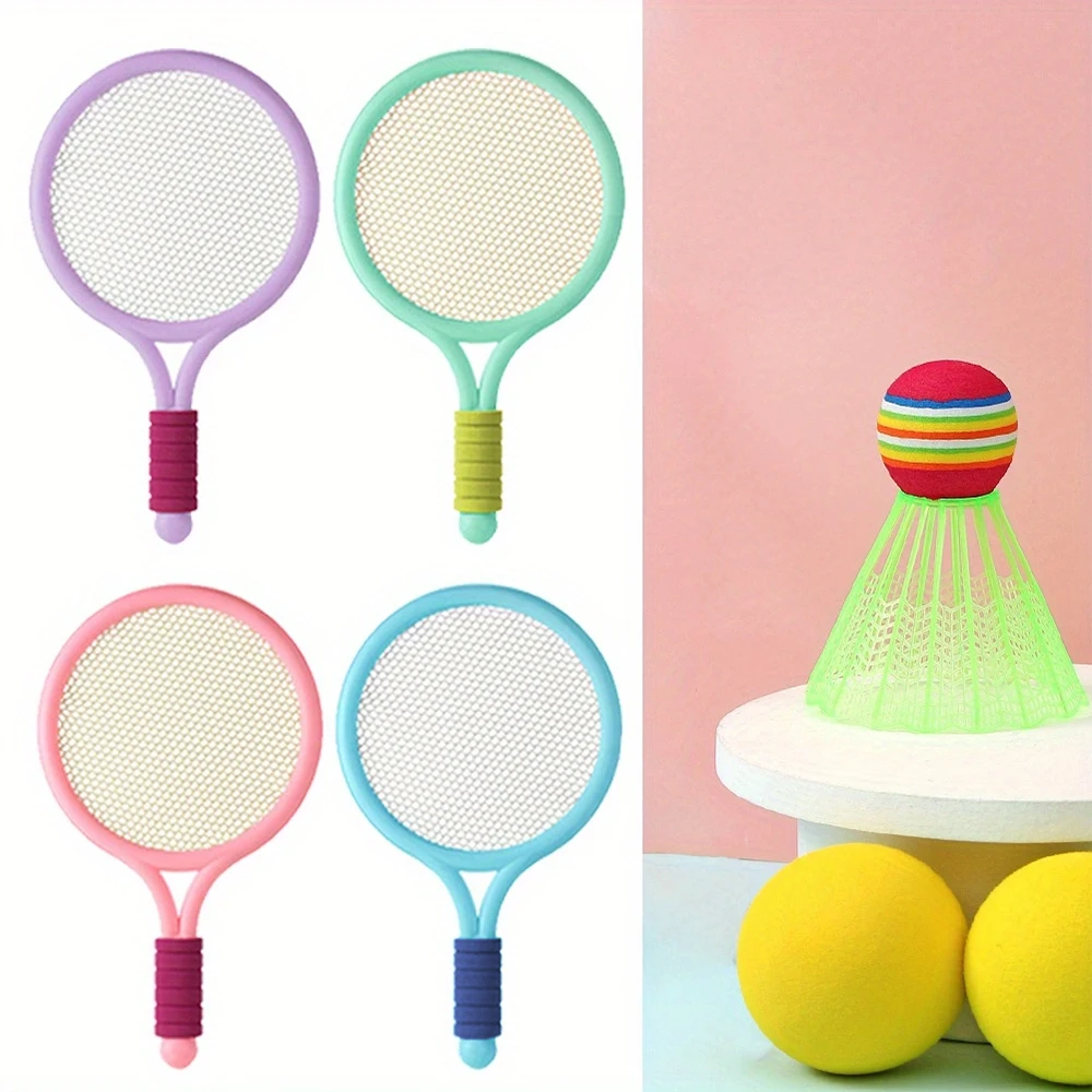 

2 Rackets + 2 Balls Beginner Badminton Racket Set, Suitable for Parent-Child Sports Toy, Sports Game, Monochrome And Two-Color