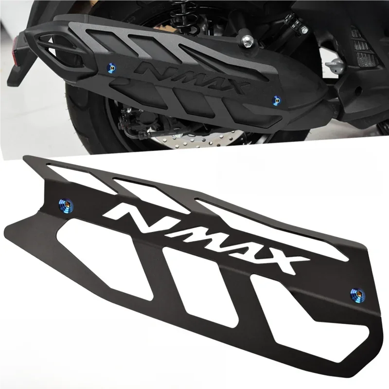 Chekis nadaje się do motocykli Yamaha 2020-2024 Nmax125/155/160 Nmax Turbo Neo Akcesoria do modyfikacji Osłona rury wydechowej Osłona rury wydechowej Metalowa osłona zewnętrzna ochronna — zdjęcie 2