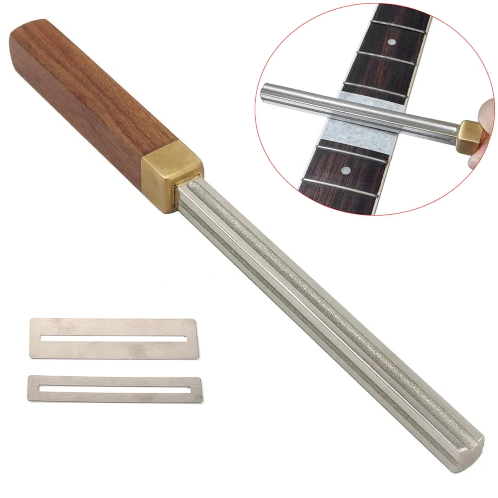 Lima De Traste De Guitarra De Diamante, Accesorio Extra Estrecho, Medio Y Ancho, 4 Bordes Con 2 Piezas De Protector De Diapasón — zdjęcie 2