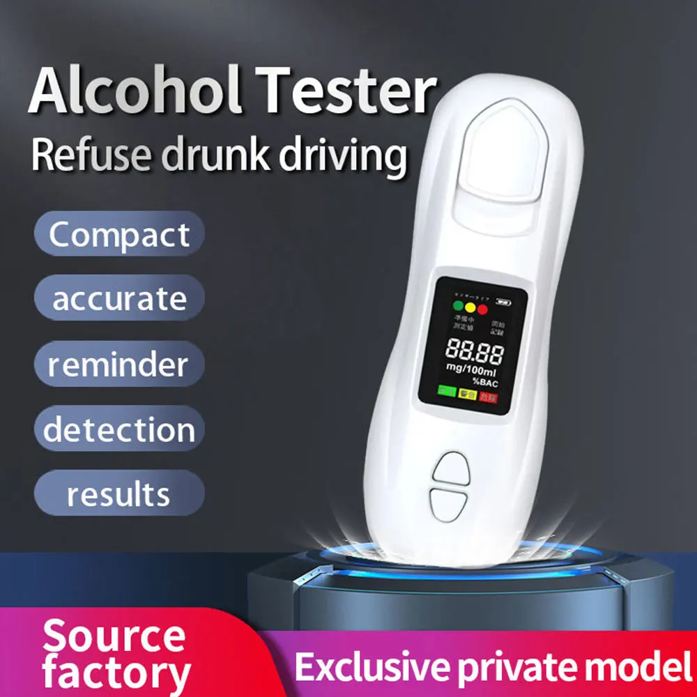 Yingshiwei YSW-A80 Detektor Gas Alkomat Genggam Tingkat Polisi Penganalisis Portabel Penguji Alkohol Napas Mini Breathalyzer Digital