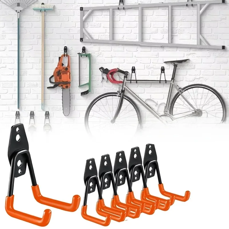 AliExpress NONE Heavy Duty Metal Hooks Wall Mounted Garage Organizer Hooks Bicycle Hooks Wall Mounted Non-Slip Storage Hooks Garden Storage Tool