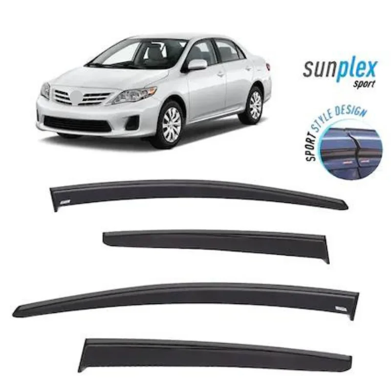 Car window accessories for Toyota Corolla 2007-2012 Sport Style window deflector rain cover visor awnings