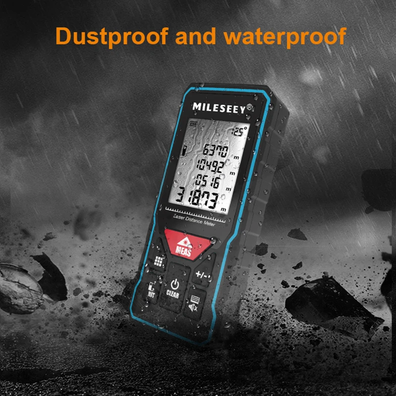 Mileseey X6 Rechargeable Laser Distance Meter, Rangefinder Trena Tape Range Finder Build Measure Device Tool for Construction