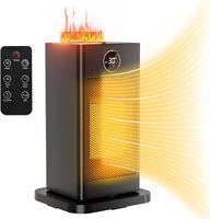 Fan Heater with Humidification Function and Ambient Light,1500 W Heats Fast, Quiet,Remote Control, Electric Heating