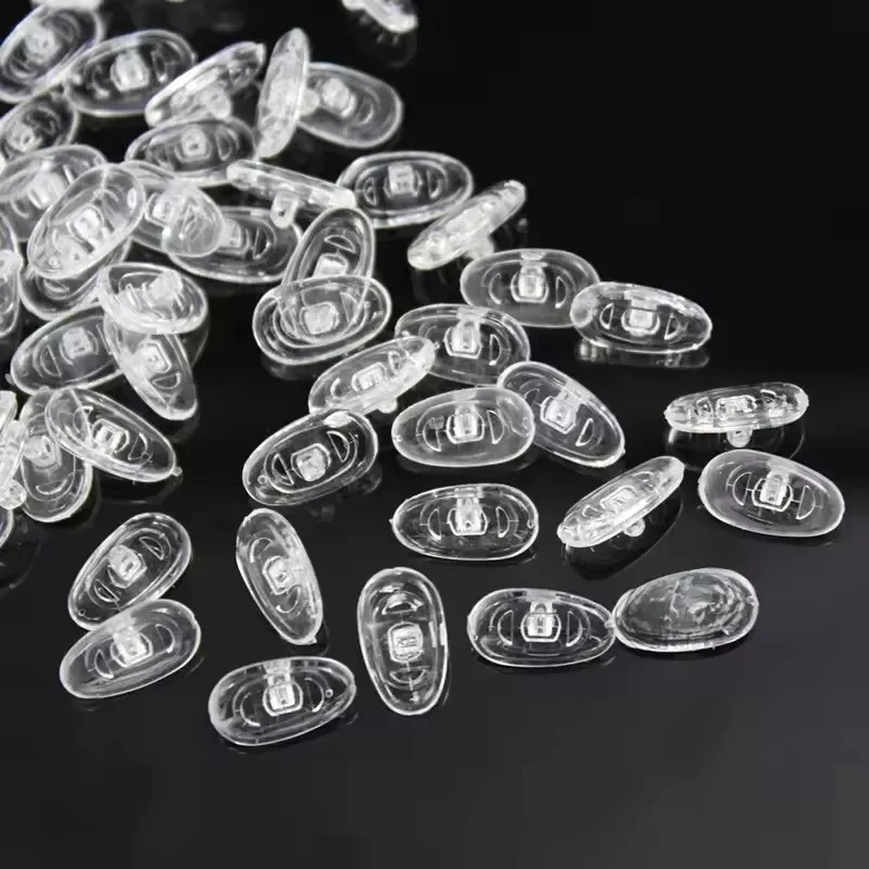 10/20/50 paires/ensemble plaquettes nasales en Silicone pour lunettes plaquettes nasales souples lunettes anti-dérapant plaquette nasale outils de soins oculaires accessoires de lunettes