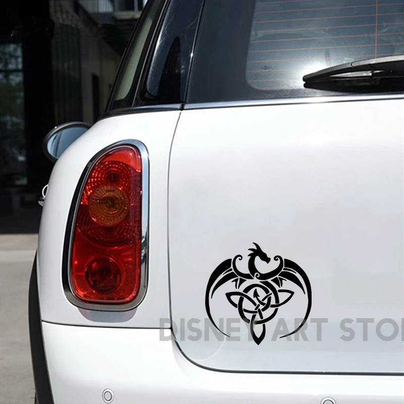 Car Sticker Viking Inspired Flying Celtic Dragon Magic Symbol Automobile Accessories Decals Laptop Mug Cup Vinyl Stickers Decor