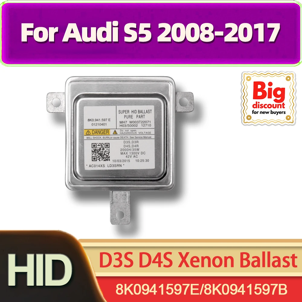 

Блок управления балластом ксеноновых фар HID 35 Вт OEM 8K0941597E 8K0941597B Балласт ксеноновых фар D3S D4S для Audi S5 2008 2009-2017
