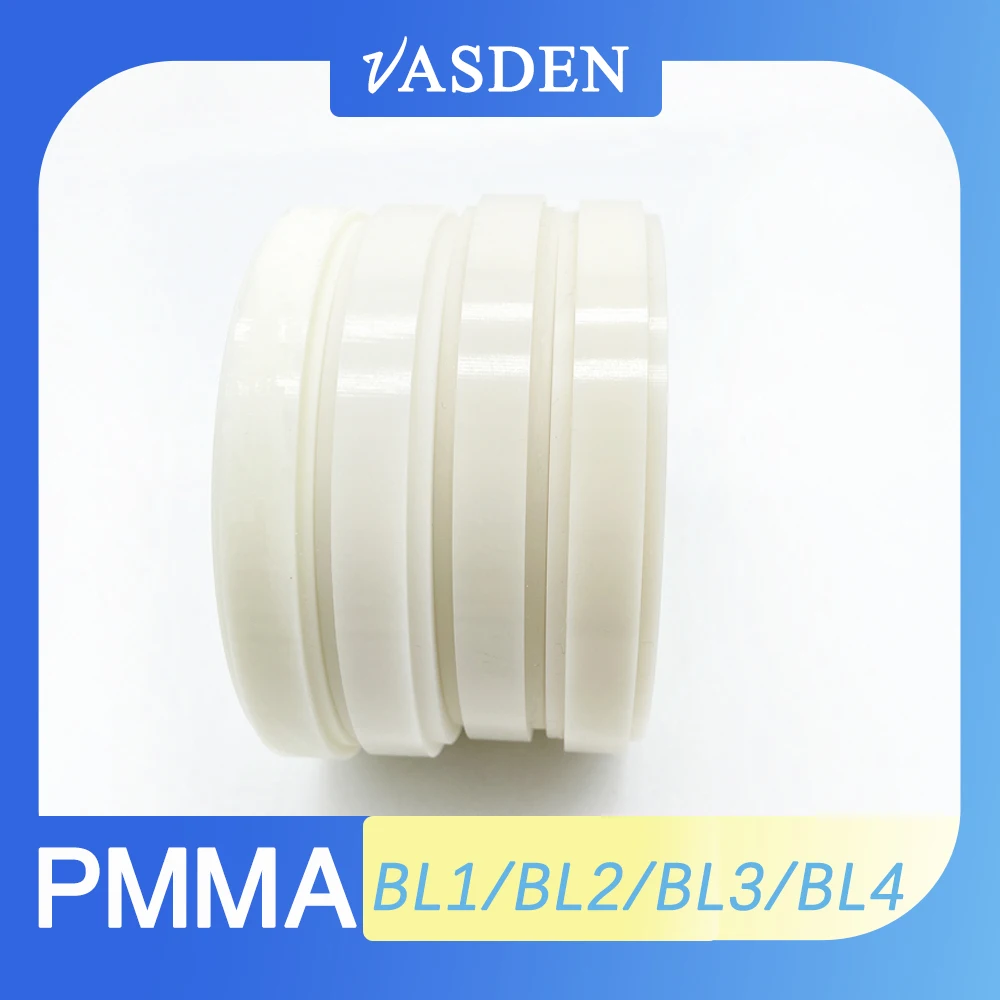 VASDEN Monolayer PMMA 98mm for Dental Lab Production of Dental Crowns Bridges Dental Model Material Monochrome Resin Disc CADCAM