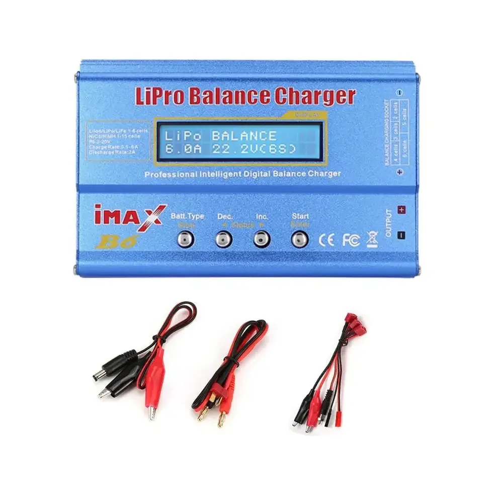IMAX B6 80W Balansbatterijlader Lipo NiMh Voeding Li-ion Ni-Cd Digitale RC-ontlader T/Tamiya/XT60 Plug 15V 6A Adapter