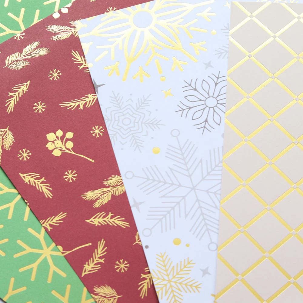 Creative Path Winter Christmas 12 Zoll Scrapbooking-Papiere mit Goldfoliendesign, dekoratives Journaling-Hintergrundpapier zum Basteln – Detail 8
