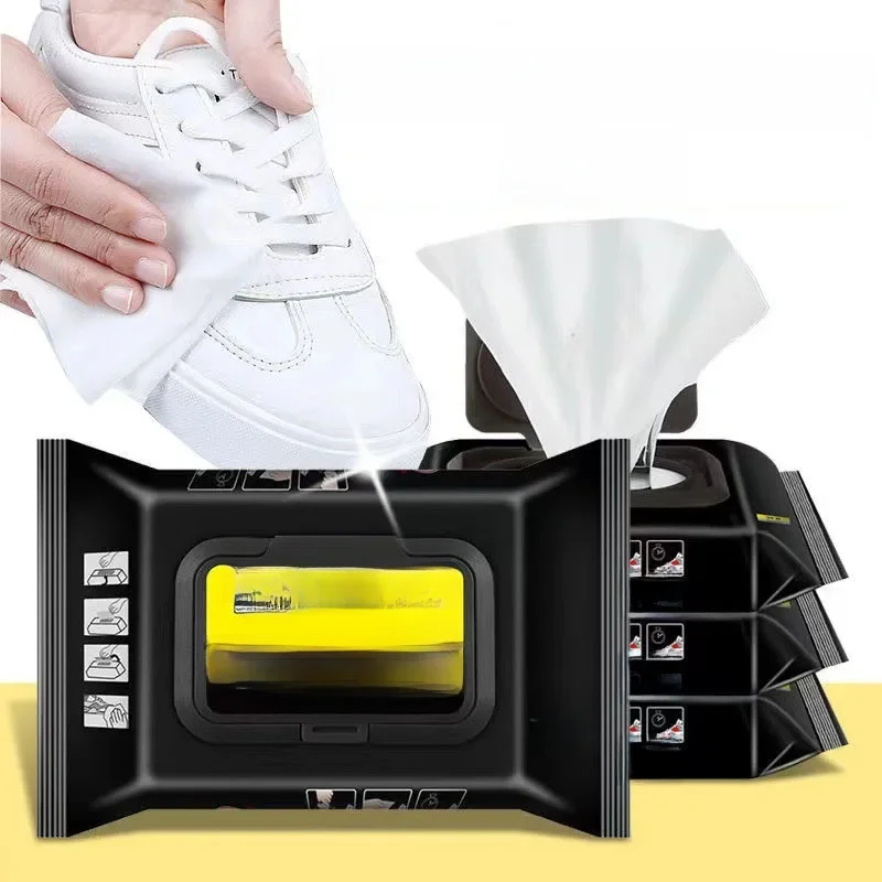Lingettes jetables pour chaussures, 12/30/80 pièces, nettoyants portables pour baskets de voyage, lingettes humides, nettoyage rapide, chaussures blanches, polissage d'artefacts