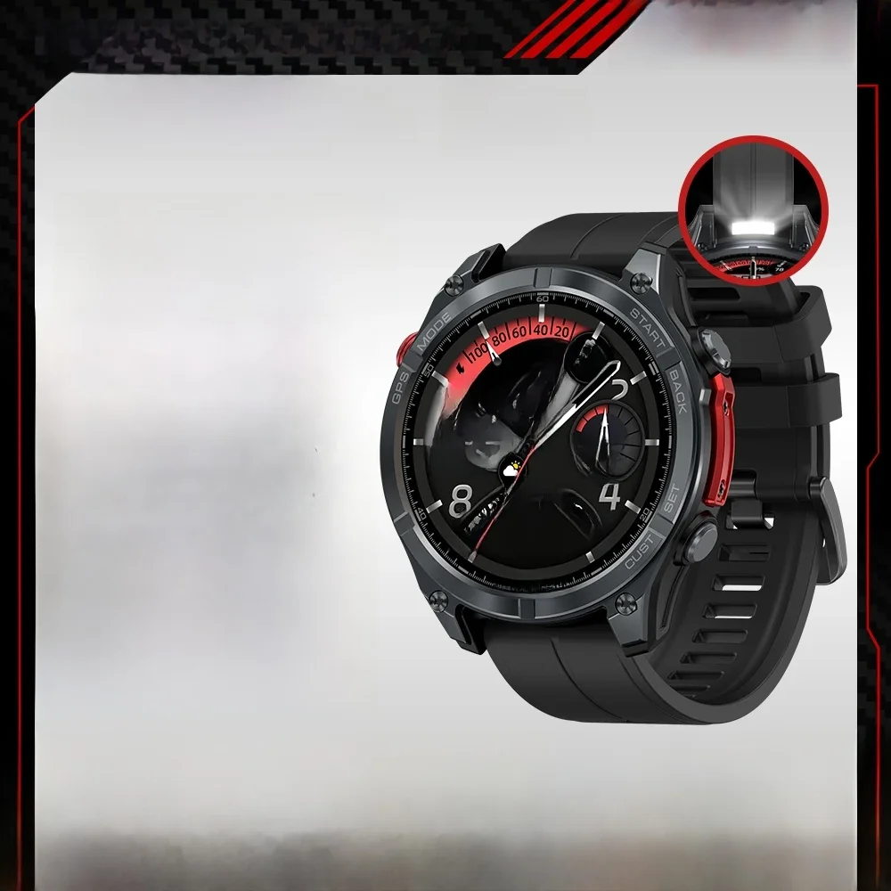 Nouveau Zeblaze Stratos 4 GPS montre intelligente 1.43 AMOLED affichage boussole intégrée altimètre barométrique lampe de poche appel vocal