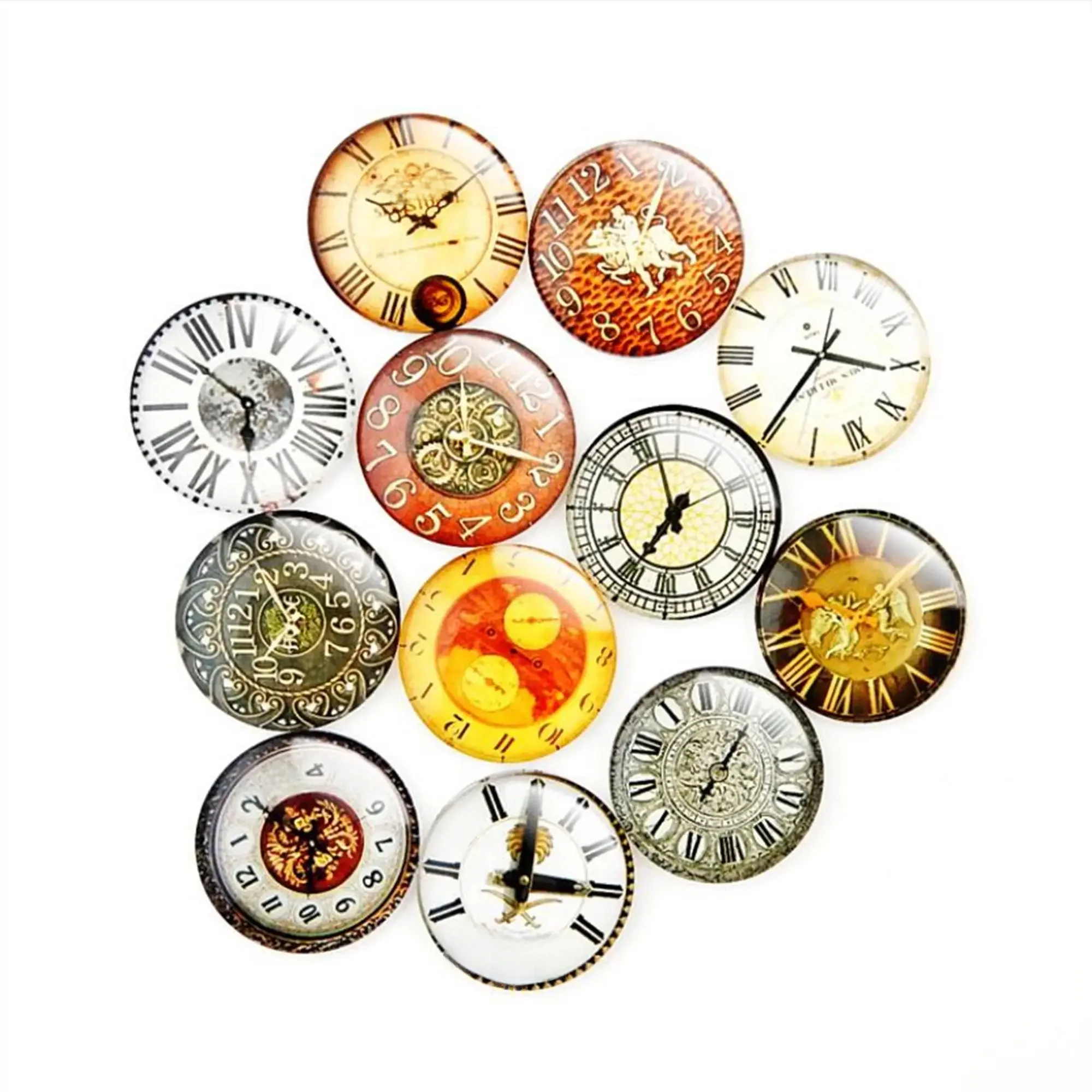 10 sztuk/partia okrągły 8-25MM zegar szkło Cabochon dla make bransoletka naszyjnik dla kobiet 2019 kolczyk pins broszka craft supply — zdjęcie 2