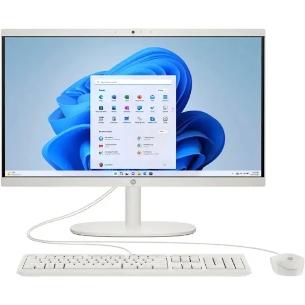 Área de Trabalho HP All-in-One, Intel Celeron J4025,32GB RAM, SSD 2TB, Intel UHD Graphics 600,Windows 11, 21.5 ", Branco