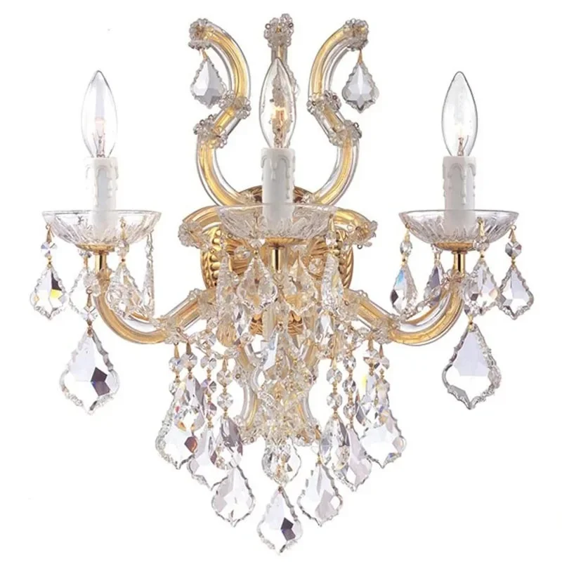 Maria Theresa Crystal Wall Sconce Verlichting Creatief Ontwerp Slaapkamer Led Kristallen Wandlamp Bed Home Modern Muur Lamp - afbeelding 2
