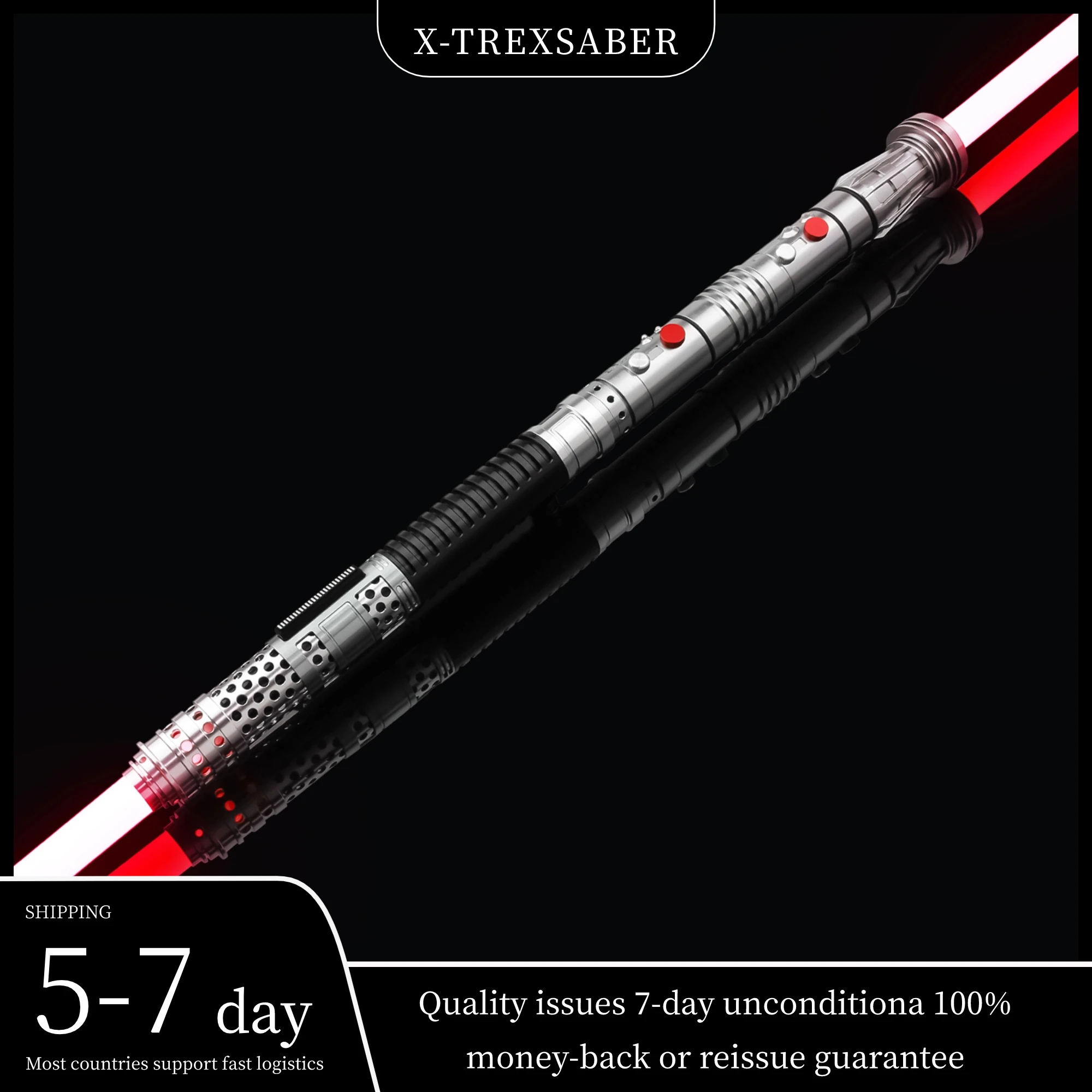 

TXQ Lightsaber DarthMaul Ventress Laser Combat Sword 7/8 inch Cosplay Heavy Dueling Blaster Metal Cosplay Gift Luminous Kids toy