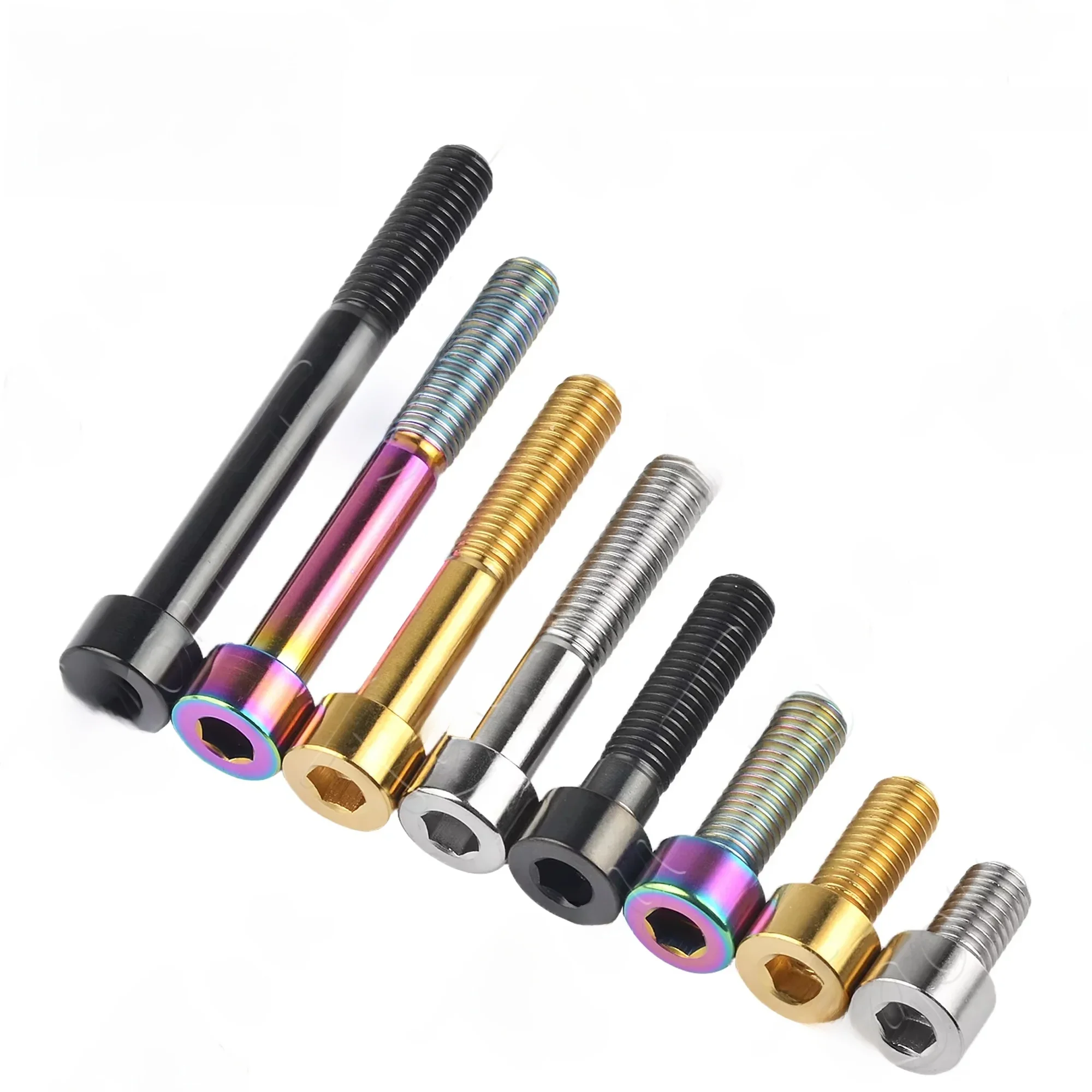 AliExpress Tgou Titanium Bolt M7/M8x15 20 25 30 32 35 40 43 45 50 60 70mm Allen Key Head Ti Screws for Bicycle Motorcycle Car