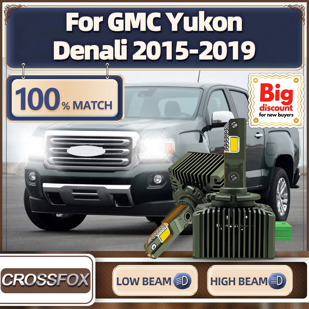 

CROSSFOX для GMC Yukon Denali 2015 2016 2017 2018 2019 светодиодная ксеноновая фара Ampoule D3S Замена Canbus Обновление автомобильного света