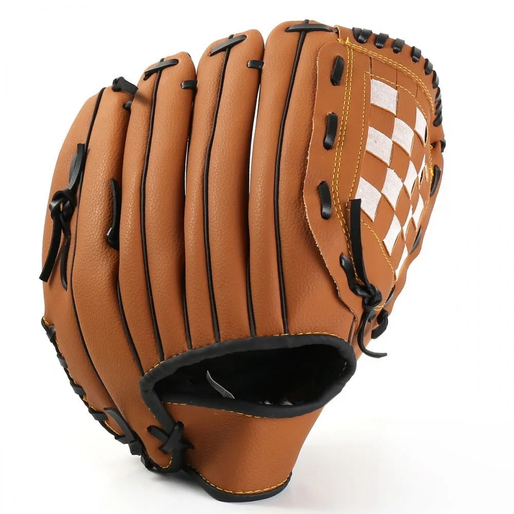 Outdoor Sport Baseball Glove Softball Practice Equipment Size 9.5/10.5/11.5/12.5 for Kids/Adults Training Double Reinforced