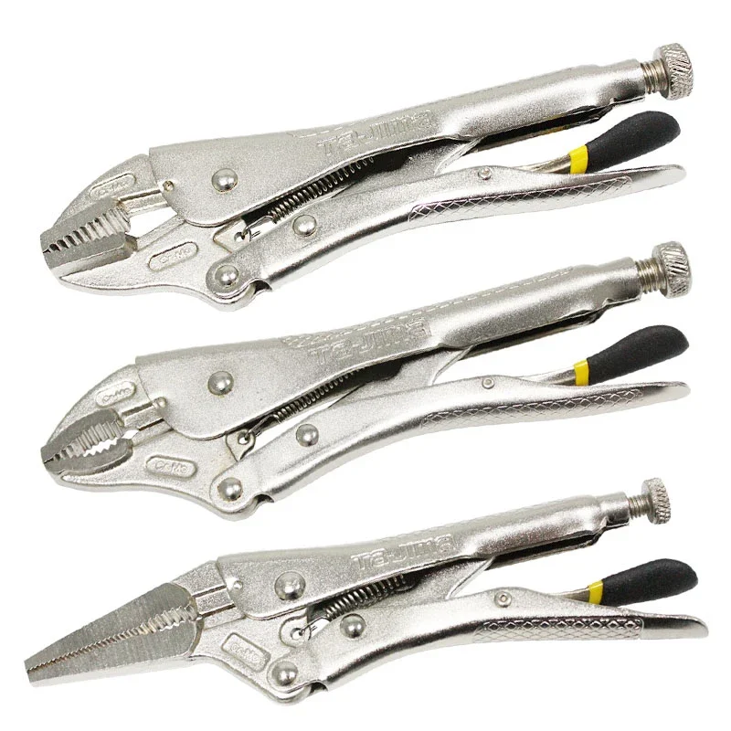 Tajima Tongs Round nose round mouth clamp pliers Flat mouth flat head tongs quick clamp fixing clamp pliers