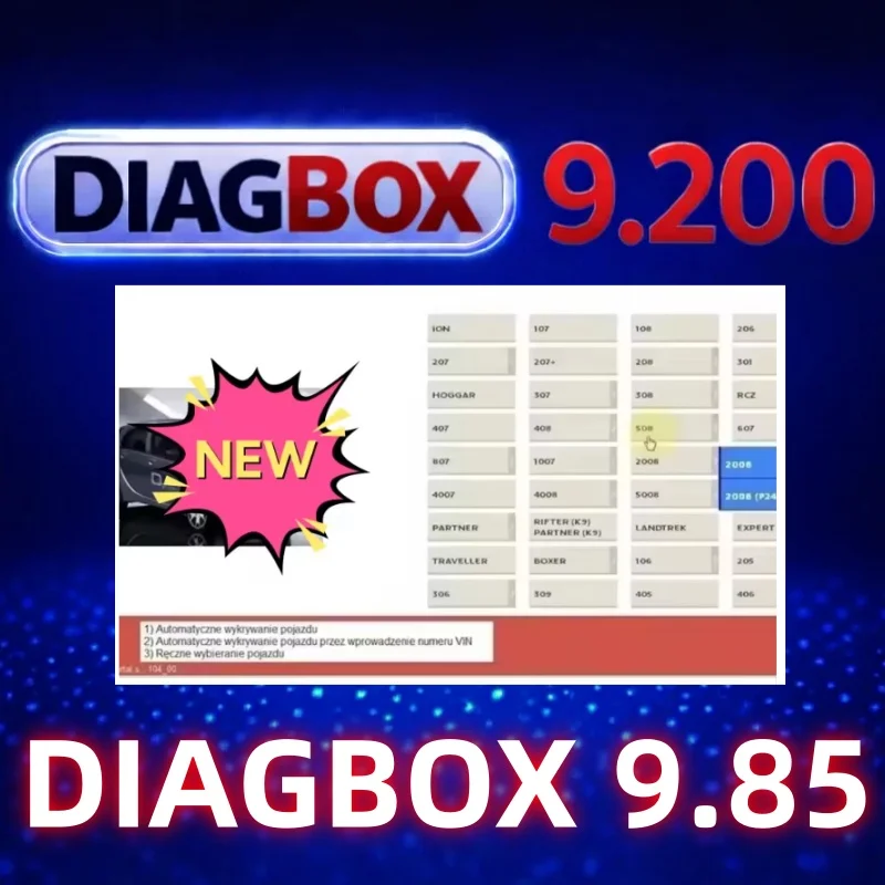 Hot Version DIAGBOX 9.2+9.85 Car Diagnostic Tool for up to 2024 Models No Virtual Machine Needed Automotive Repair Tool