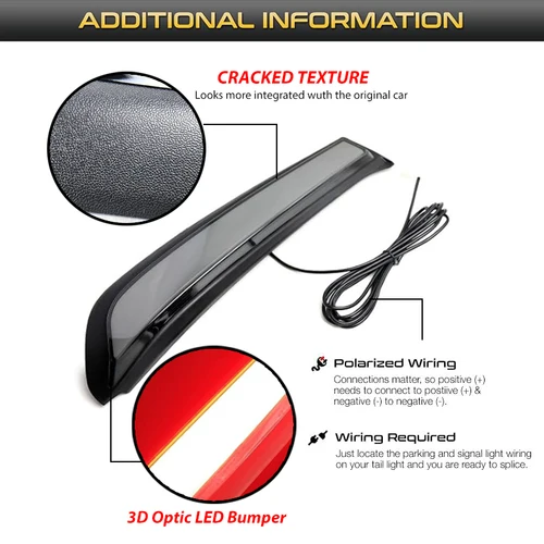 Imagen 2 del producto Pilar de ventana trasera, barra de luz trasera/freno Vertical para Toyota 4Runner, luces antiniebla traseras/freno y luz de señal de giro 10-24