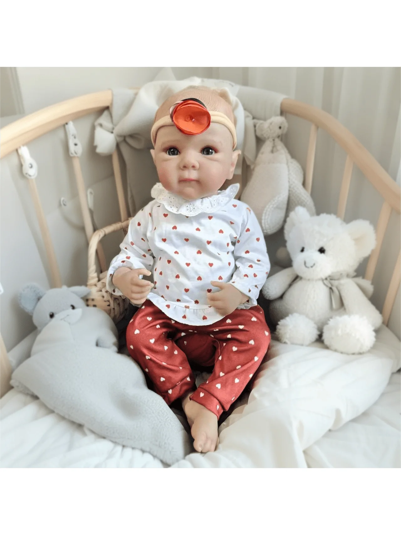 

Lifelike Reborn Baby Dolls- 19Inch Cute Soft Vinyl Realistic Baby Doll,Poseable Real Life Baby Dolls(ONLY DOLL/NO ACCESSORES)