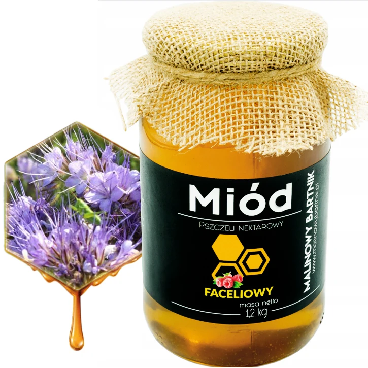Miód Faceliowy 1.2 KG Duży 1200g Miody 2024 Naturalny Świeży Polski