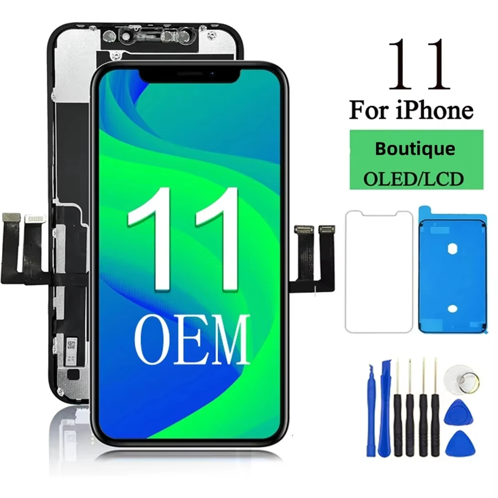 NEW Original Excellent OLED Pantalla for iphone 11 LCD Display Touch Screen Digitizer Assembly for iPhone 11 LCD Replacement