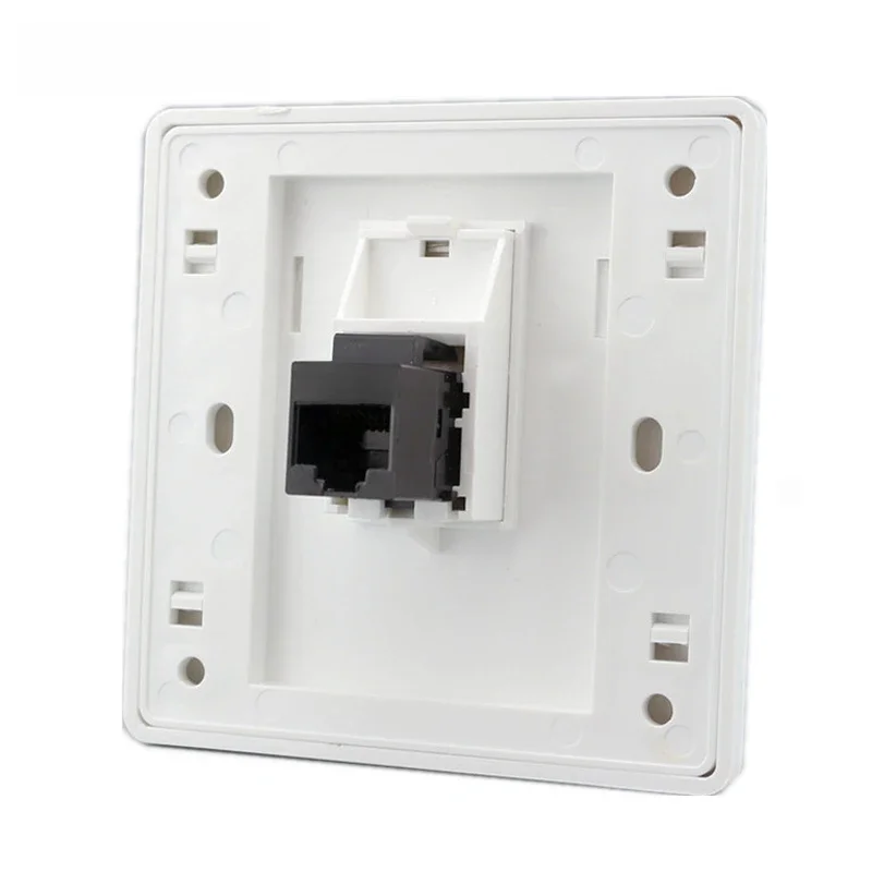 Żeński do żeńskiego płyta czołowa CAT6 RJ45 LAN 86x86mm 1 Port 2 gangi złącze gniazdka internetowego — zdjęcie 2