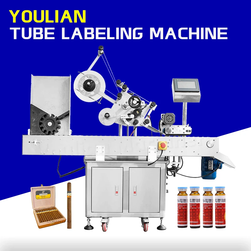 MT-300-aplicador de etiquetas de viales eléctricos para cigarros, máquina de etiquetado de pegatinas de tubo de reactivo de papel de plástico suave, personalizable