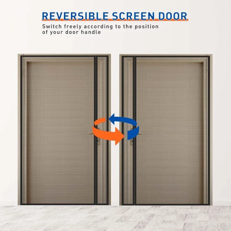 Magnetic Screen Door,Reversible Left & Right Opening,Auto-Closing Invisible Mesh Curtain,Summer Insect Proof Mosquito Net