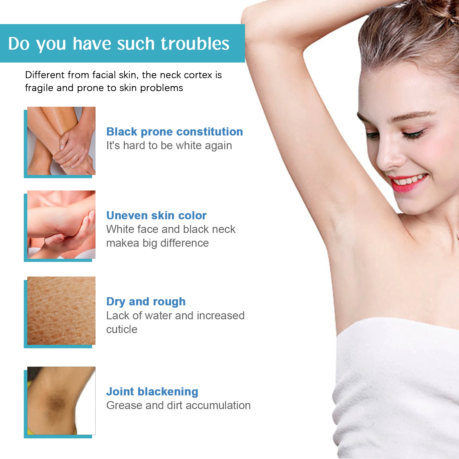 الغرب والشهر 50 قطعة منصات التقشير تنظيف الجلد الميت الإبطين الساقين أجزاء خاصة تفتيح الميلانين الجلد الرقيق منصات نظيفة يوميا #3