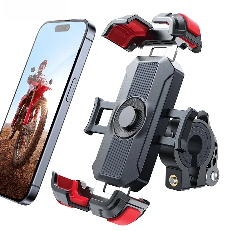 AliExpress Joyroom 360° Rotation Motorcycle Phone Holder Bike Phone Holder Bicycle Phone Mount Handlebar Phone Clamp for Motorcycle Bike