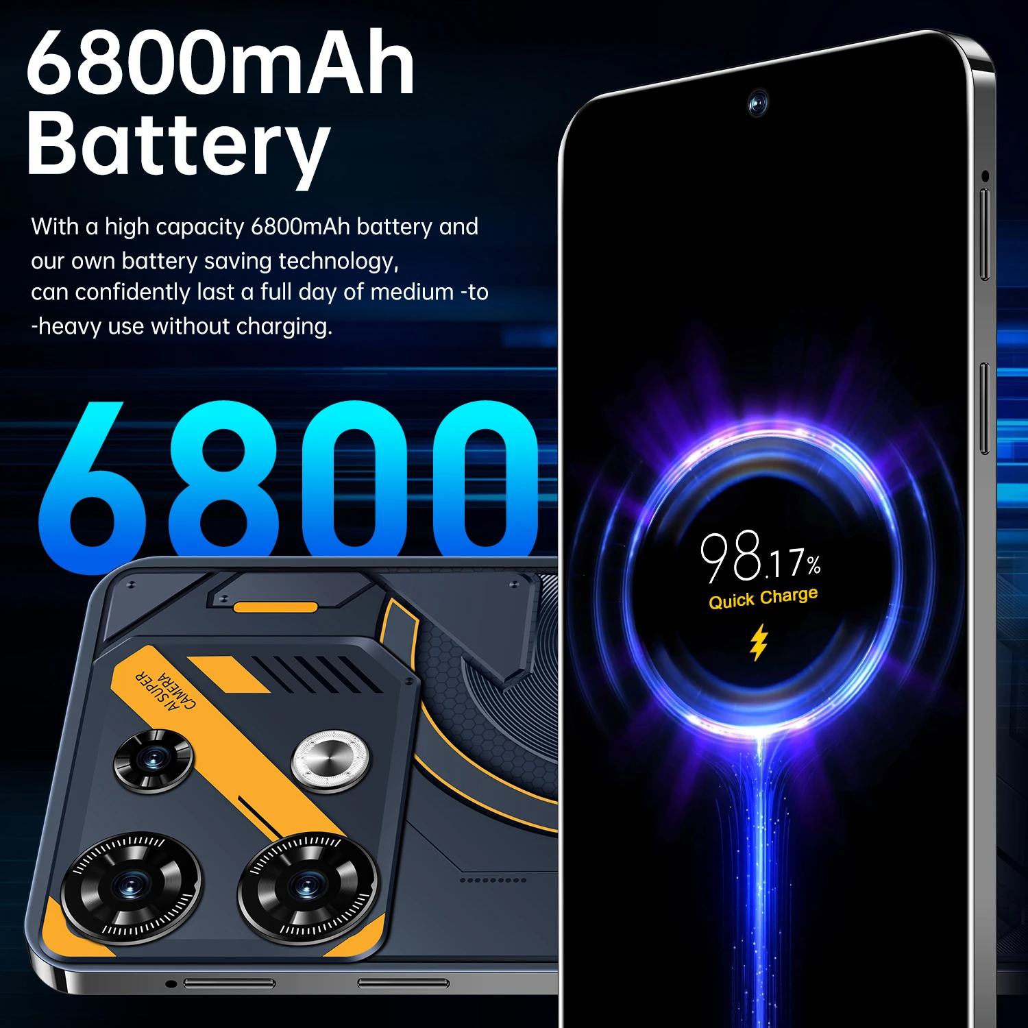 2025 New GT10 Pro Smartphone 7.3 inch Full Screen 4G/5G Cell Phone 16TB+1TB 6800mAh Mobile Phones 108MP Global Version NFC