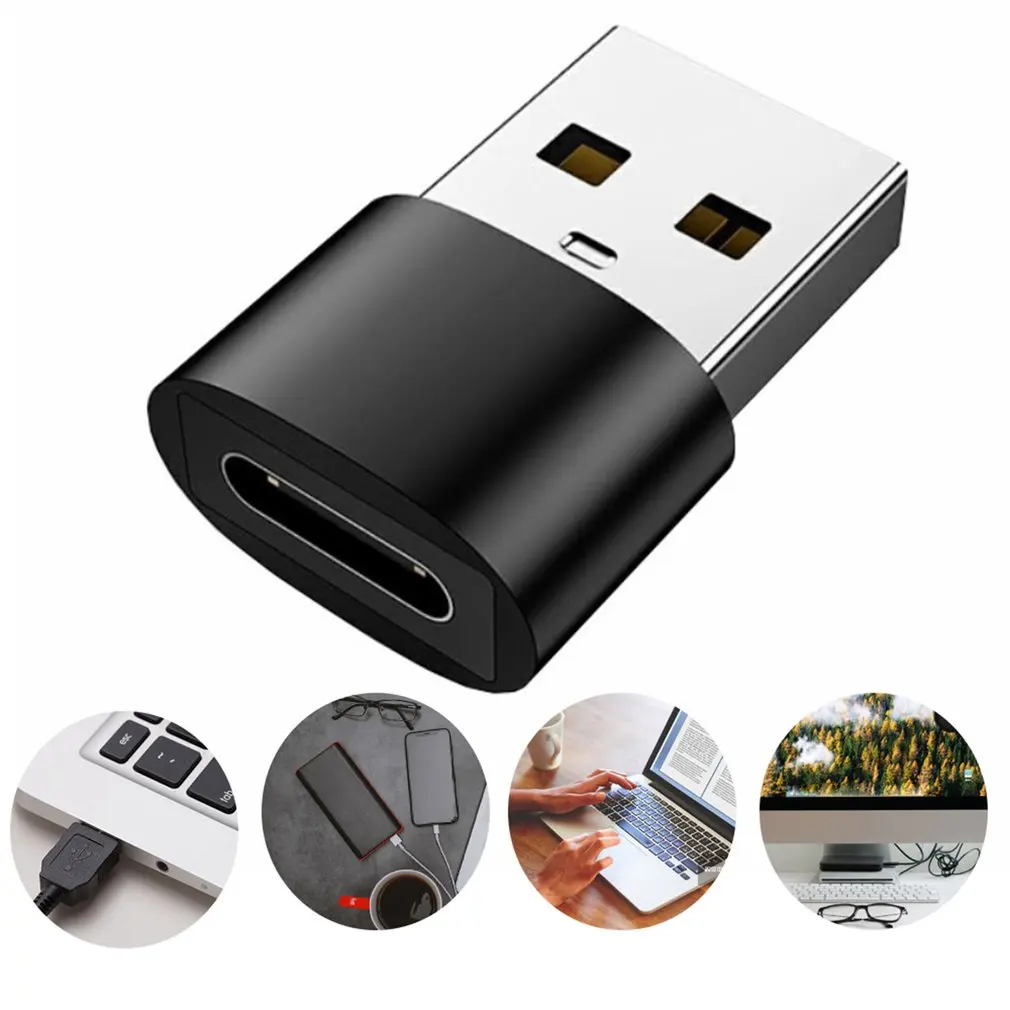 Переходник с Type C на USB 3,0 OTG разъем адаптера USB A Male на USB Type-C Female для ноутбука