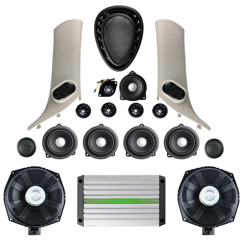 Hoorn Voor Mini F54 F55 F56 audiosysteem kit deur luidspreker zetel subwoofer plug en play bas muziek front tweeter cover - afbeelding 2