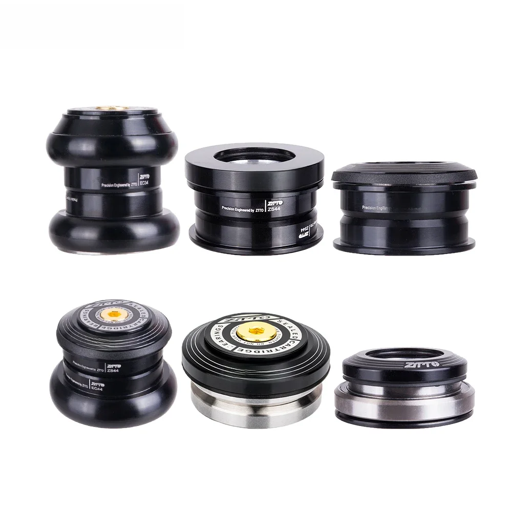 AliExpress ZTTO MTB Road Bike Internal Threadless Headset SEMI-INTEGRATED CNC Headset 1 1/8"-1 1/2" Sealed Bearing Straight Tapered Fork