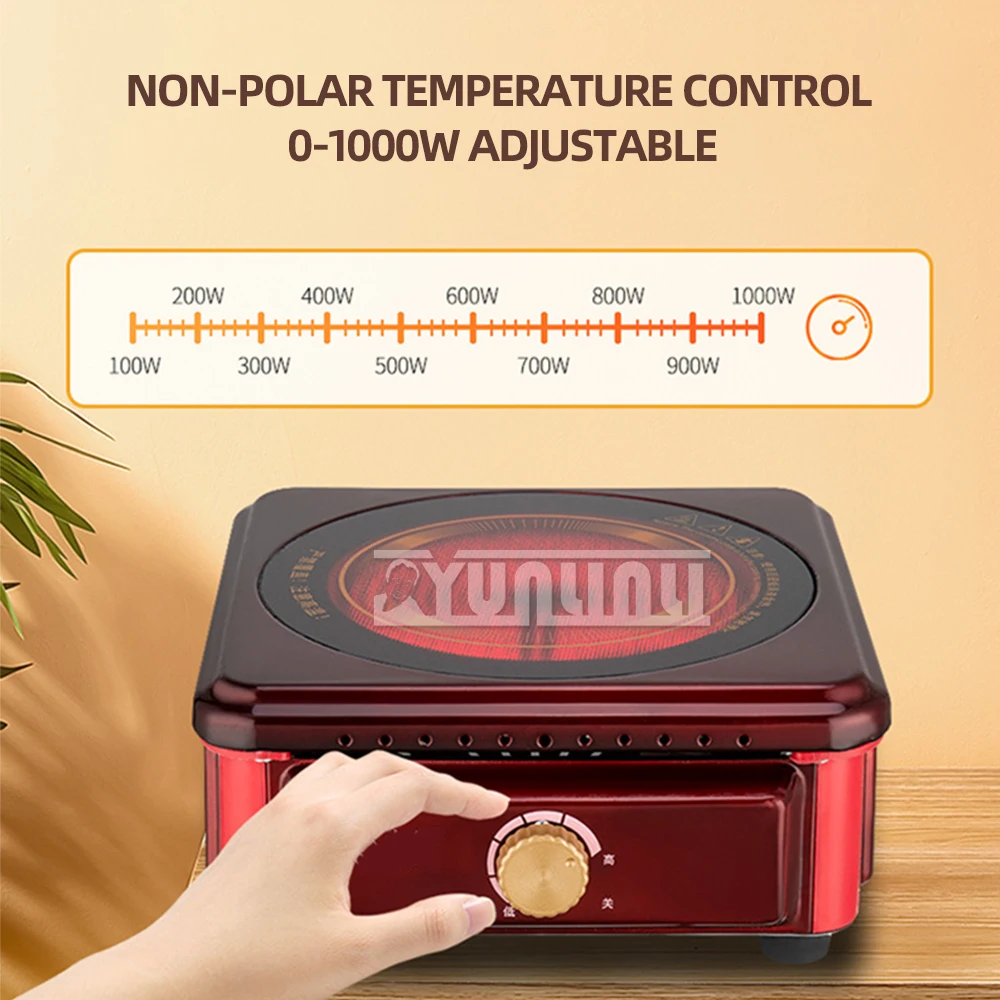Four à céramique électrique domestique, chauffage électrique, machine à pied rôti de bureau, type ć