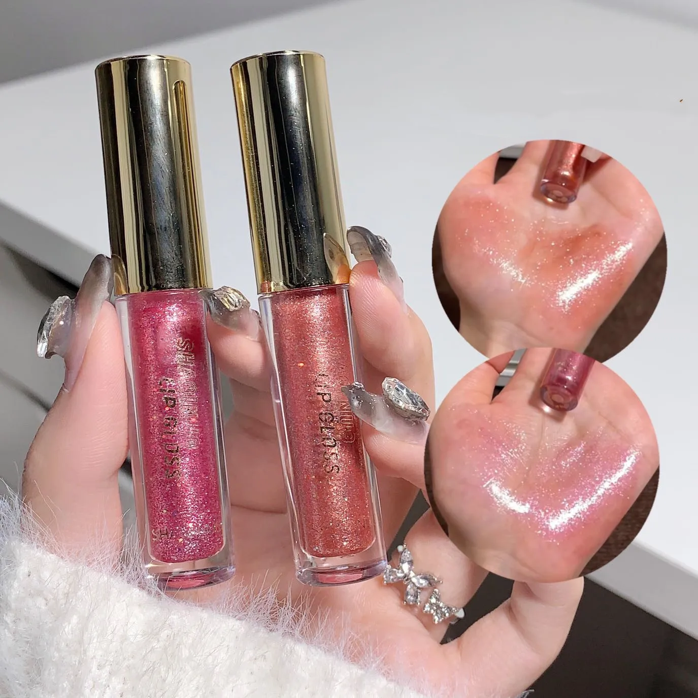 글리터 립 글로스, 쉬머링 모이스춰라이징 아이섀도 리퀴드, 오래 지속되는 스파클링 페이스 하이라이터, 댄스용 성인 메이크업